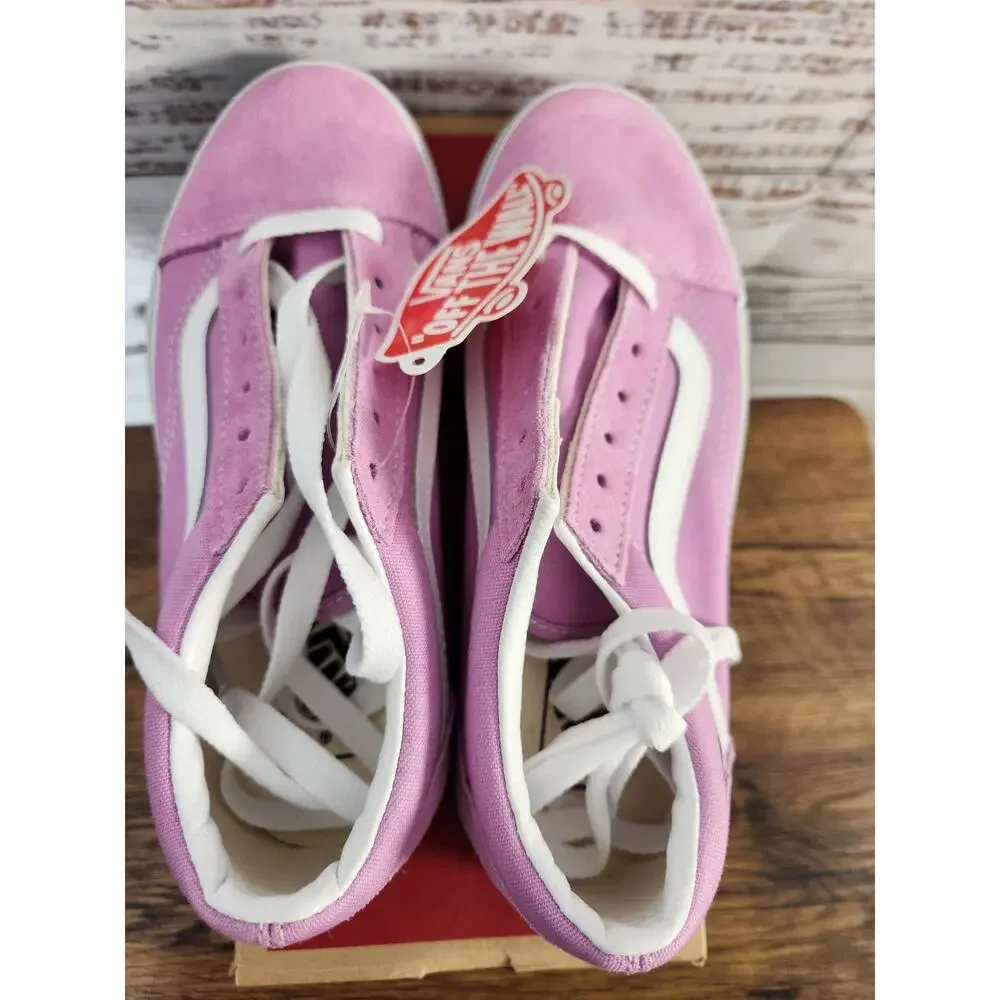 VANS Old Skool Low top canvas suede orchid and true white size 3